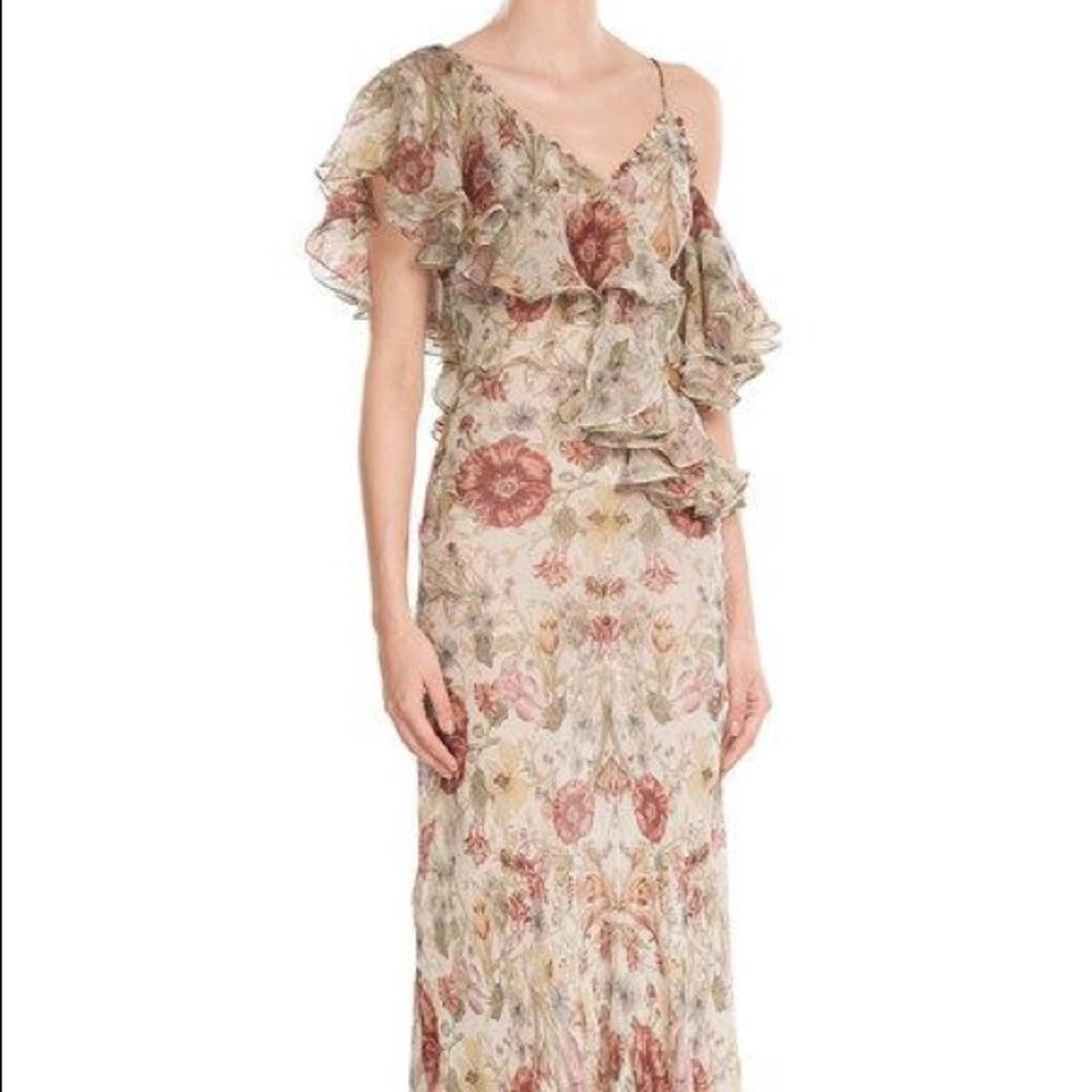 NEVER WORN Alexander McQueen Ruffled Floral Dress